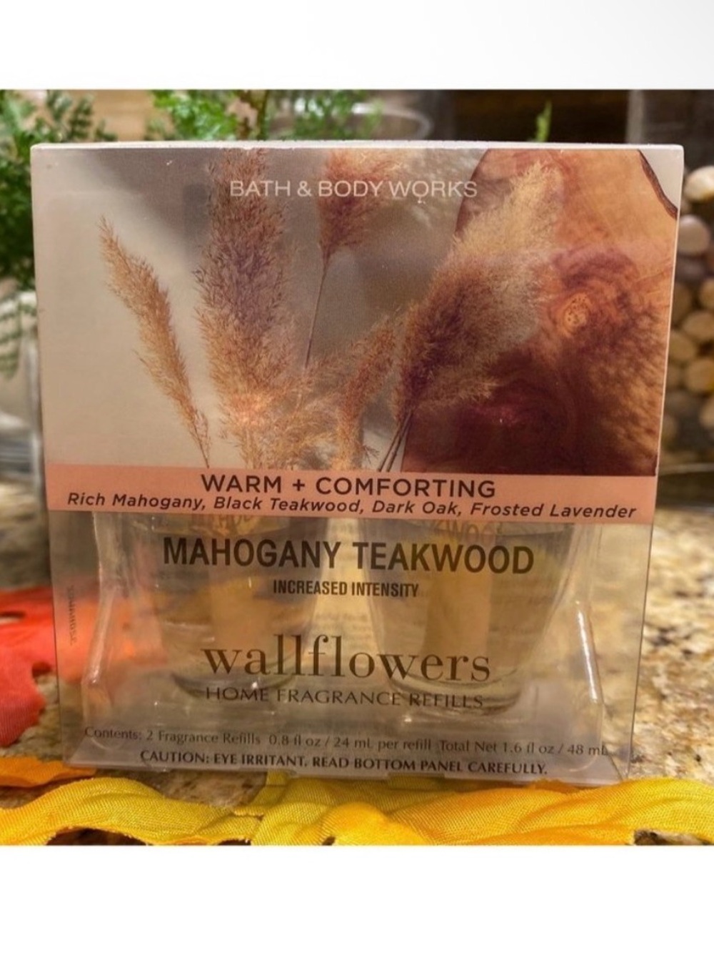 Bath & Body Works “Mahogany Teakwood” Wallflower Refills-2 NWT